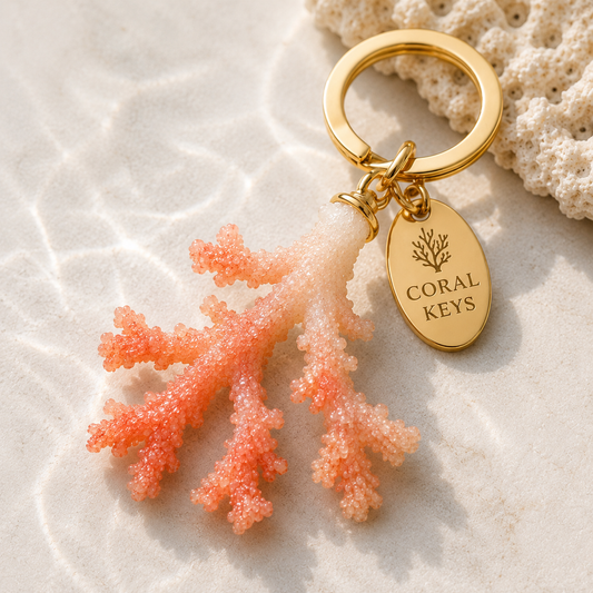 Coral Keys™ Crystal Coral Keychain